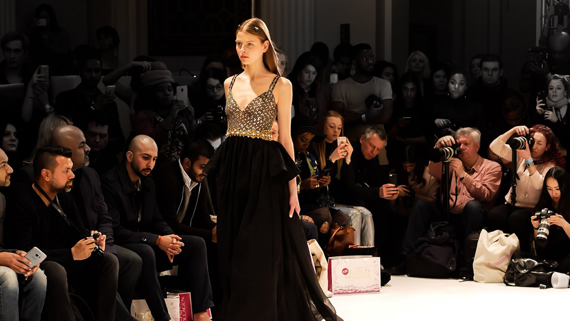 Model in London Fashion Week 2018